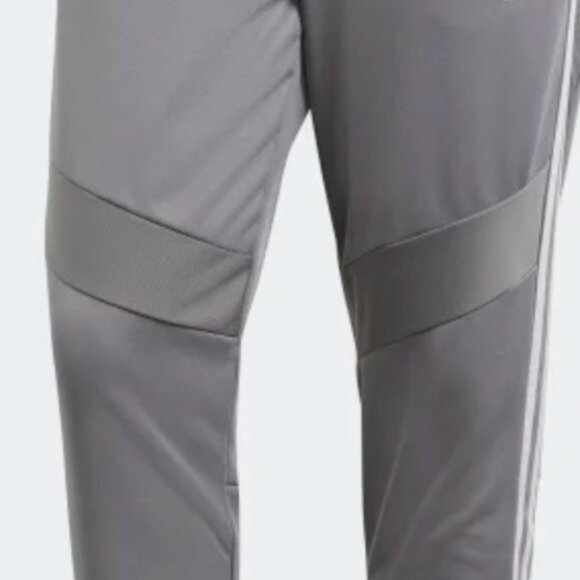 New Adidas Tapered Fit Grey Training Pants with White Stripes – Women's Size US - Picture 7 of 8